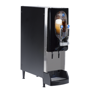 Nitro cold brew coffee machine with removable graphics