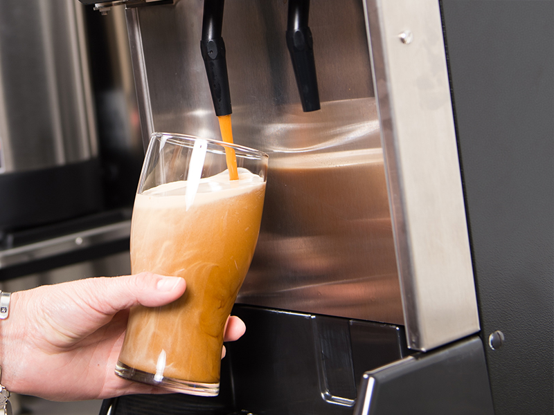 dispensing nitro cold brew coffee