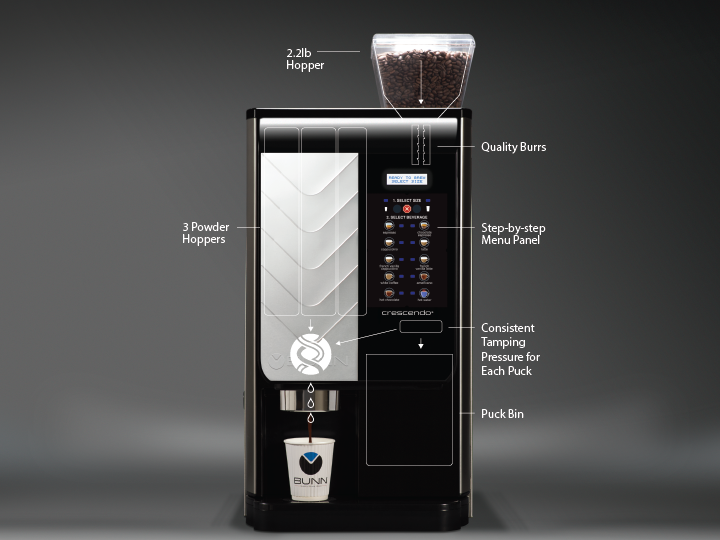 Automatic commercial espresso machine diagram